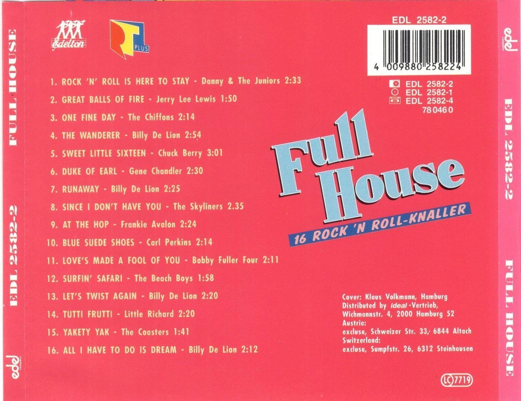 CD: Full House CD 16 Rock ' n Roll-Knaller – Usato da St. Margarethen TG venduto da Smiley-Face 1